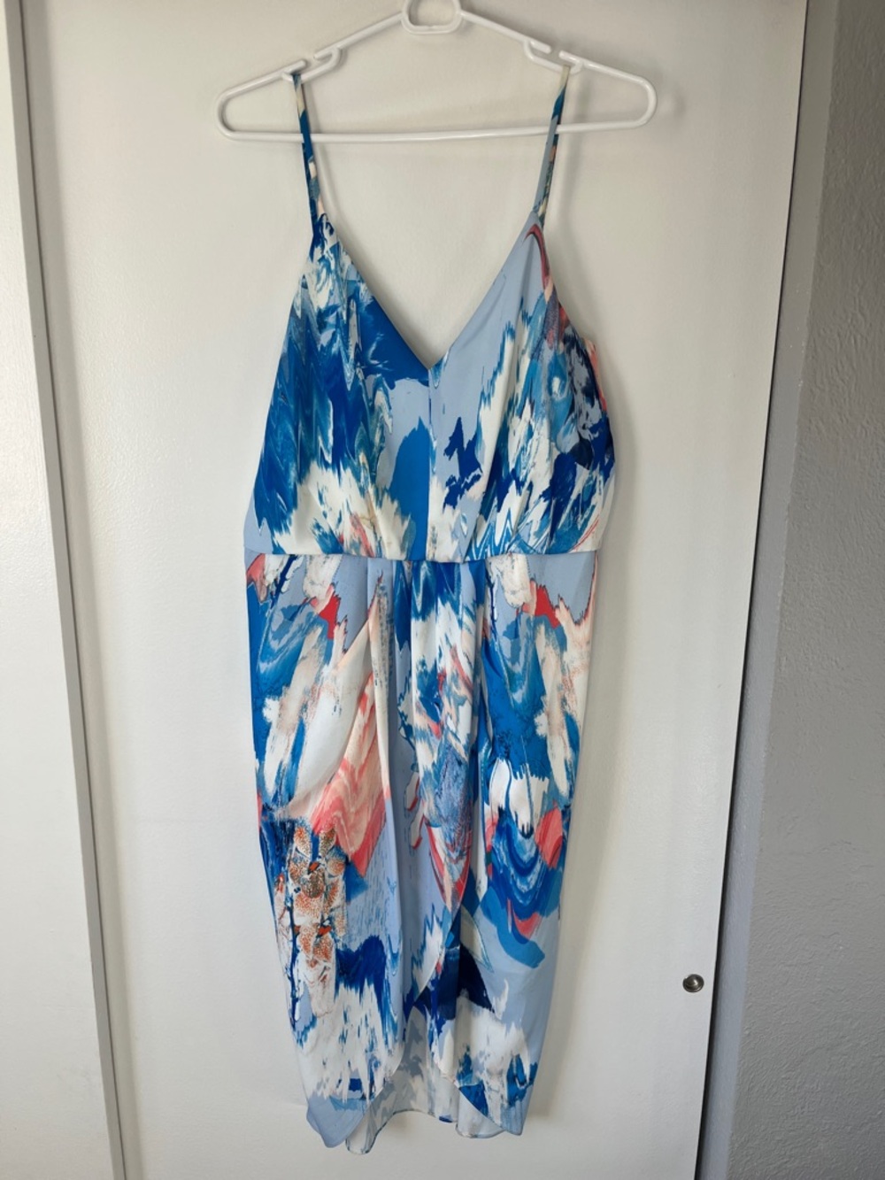 Nordstrom Blue Multi Print Midi Dress
